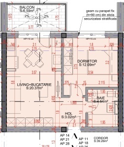 Apartament 2 camere OS, 7/14/21/28,bl3, suprafata 46.61 mpt, Theodor Pallady, Nicolae Teclu Metrou, EFY Residence