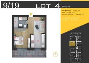 Apartament studio 2 camere,nr3/9/17/25,bl4, suprafata 45.83 mpt ,Theodor Pallady, Nicolae Teclu Metrou, Rossa Residence - Img 2