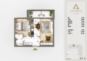 Apartament 2 camere, Bloc C etaj 1 nr. 6 – Astorium Life - Img 1