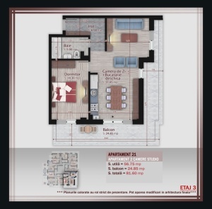 Apartament 2 camere cu TERASA tip PENTHOUSE, suprafata 81.60 mpt, METROU Nicolae Teclu , Theodor Pallady - Img 4