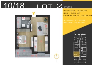 Apartament 2 camere OS, nr10-18-25, bl2, suprafata 44.49 mpt ,Theodor Pallady, Nicolae Teclu Metrou, Rossa Residence