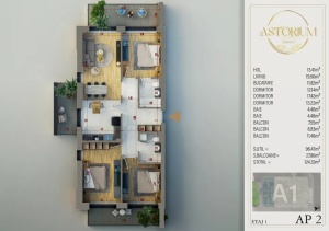 Apartament 4 camere Bloc A1, etaj 1, nr. 2 , suprafata 124.33mpt – Astorium Garden - Piscina FINALIZAT - Img 6