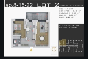 Apartament cu 2 camere decomandat, nr 8-15-22, 61.00 mpt, Theodor Pallady, Nicolae Teclu ,PROMOTIE PARCARE
