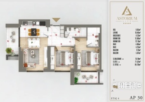 Apartament 3 camere, Bloc F etaj 4 nr. 30 – Astorium Life - Img 5