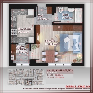 Garsoniera BIG, sc 1, suprafata 37,50 mpt, SYA Towers, Theodor Pallady, 11 min METROU N Teclu