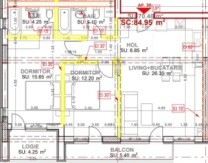 Apartament 3 camere, etaj 3, nr 30 A, suprafata 80.05mpt, FINALIZAT - Img 5