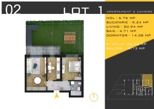 Apartament 2 camere decomandat cu GRADINA PROPRIE,nr2,bl1, suprafata 65 + 63 mpt ,Theodor Pallady, Nicolae Teclu Metrou, Rossa Residence