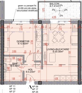 Apartament 2 camere OS, 9/17/25,bl2, suprafata 48.25 mpt, Theodor Pallady, Nicolae Teclu Metrou, EFY Residence