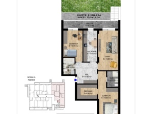 Apartament 3 camere cu DRESSING si GRADINA proprie, scA, nr5, 98.90 + 44 mpt, Theodor Pallady, Victor Brauner, Metrou N.Teclu