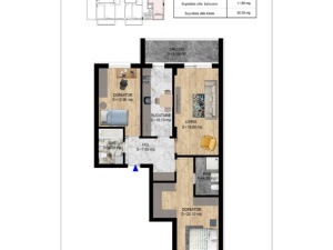 Apartament 3 camere decomandat cu DRESSING, scA, nr24, suprafata 92 mp, Theodor Pallady, Victor Brauner, Metrou N.Teclu