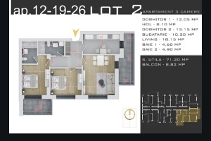 Apartament cu 3 camere decomandat, 2 balcoane, nr 12.19.26, 85.77mpt, Theodor Pallady, Nicolae Teclu ,PROMOTIE PARCARE