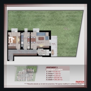 Apartament 2 camere cu GRADINA PROPRIE, suprafata 68+123 mpt, METROU Nicolae Teclu , Theodor Pallady
