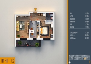 Apartament 2 camere decomandat, nr 41, suprafata 61.61 mpt, Theodor Pallady, Nicolae Teclu - Img 2