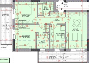 Apartament 3 camere decomandat, 2 balcoane, 7-12-17,bl1, suprafata 95.06 mpt, Theodor Pallady, Nicolae Teclu Metrou, EFY Residence