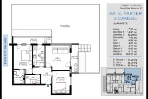 Apartament cu 3 camere decomandat cu GRADINA PROPRIE nr 3, suprafata 80,3mpt + 102mp, Theodor Pallady, Nicolae Teclu ,Victor Brauner