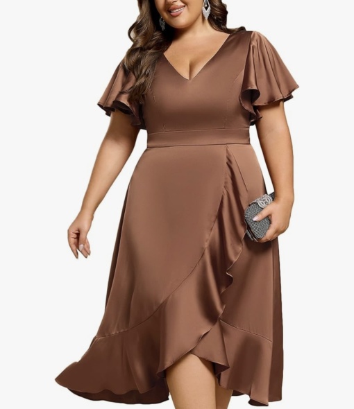 Rochie Delia mocha mousse