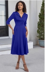 Rochie Alina albastru - Img 2