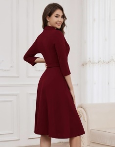 Rochie Mădălina bordo - Img 3