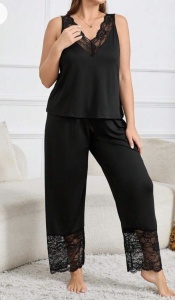 Pijama Gloria negru