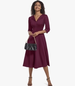 Rochie Alina bordo - Img 2