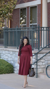 Rochie Stacy bordo - Img 1