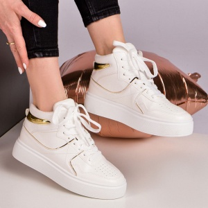 Pantofi sport Mandy albi - Img 3