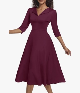 Rochie Alina bordo - Img 3