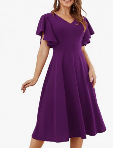 Rochie Ariana mov pruna - Img 2