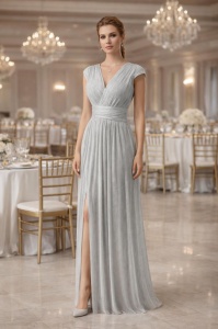Rochie Cloe argintiu - Img 2