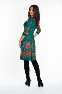 Rochie Flora verde cu imprimeu - Img 3