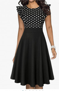 Rochie Olivia negru/buline