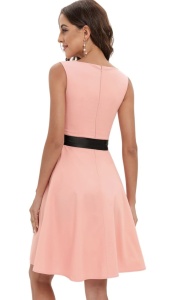 Rochie Valeria roz pudra - Img 2