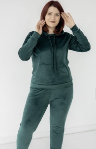 Set catifea Bella verde