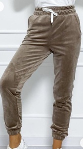 Pantalon Bella catifea cappuccino
