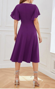 Rochie Ariana mov pruna - Img 3
