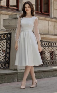 Rochie Otilia alb - Img 2