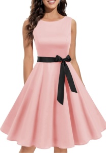 Rochie Valeria roz pudra - Img 1