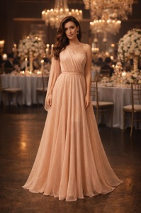 Rochie Gia roz pudra