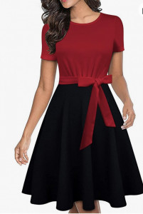 Rochie Maia negru/rosu