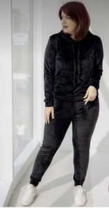 Set catifea Bella Negru