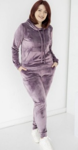 Set catifea Bella mov pruna