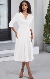 Rochie Alina alb - Img 1