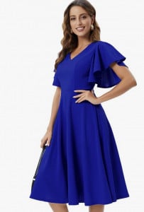 Rochie Ariana albastru electric - Img 1