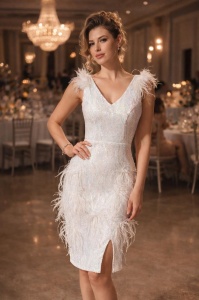 Rochie Aylin alb