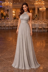 Rochie Luna argintiu