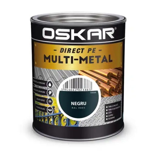 OSKAR MULTIMETAL EMAIL NEGRU RAL 9005- 0.75L