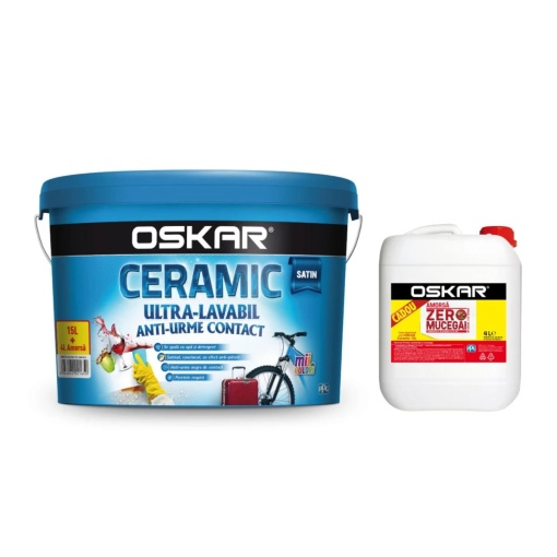 OSKAR CERAMIC SATIN D.INT ALB 15L+A4L