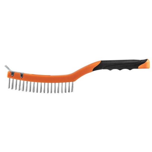 Perie de sârmă, sârmă inoxidabilă, rânduri 3x19, cu răzuitor
