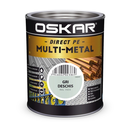 OSKAR MULTIMETAL EMAIL GRI DESCHIS RAL 7035- 0.75L