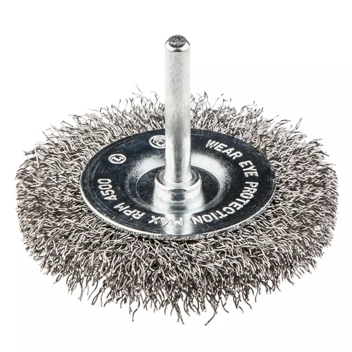 PERIE DISC 50 MM X 6 CU AX, SARMA INOX ONDULATA 0.3 MM